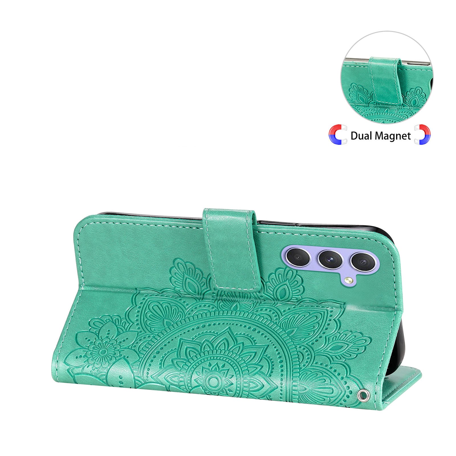 For Samsung Galaxy M54 5G / F54 5G Flower Imprinted Leather Wallet Case Stand Flip Protective Phone Cover For Samsung Galaxy M54 5G / F54 5G Flower Imprinted Leather Wallet Case Stand Flip Protective Phone Cover